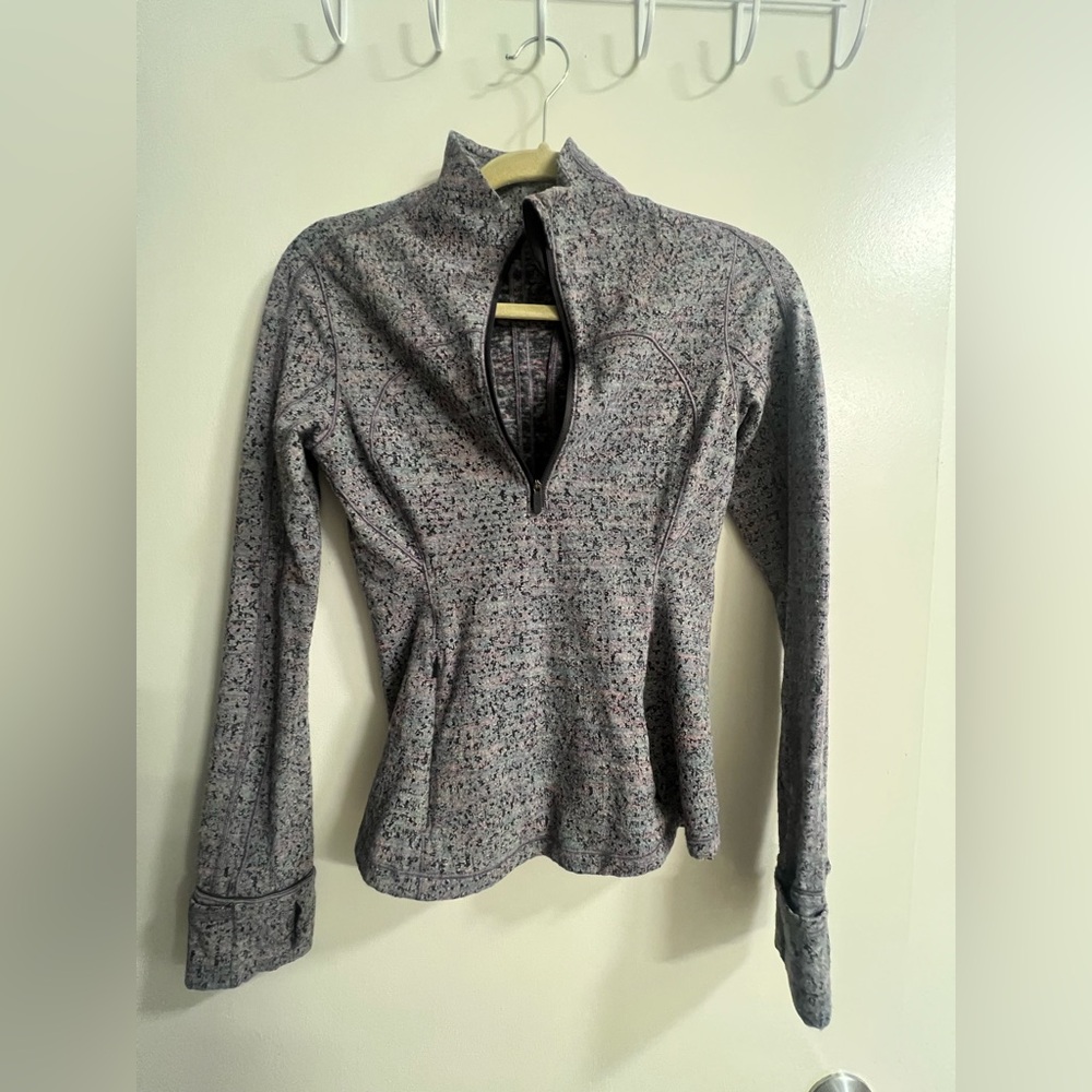 lululemon athletica | Women’s Multi-Color Heathered Gray Zip-Up Long Sleeve